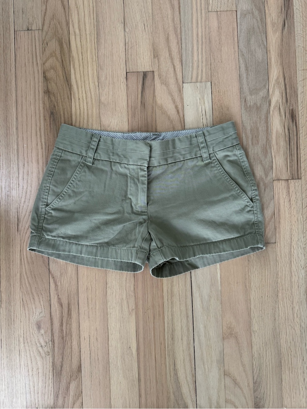 J. Crew Olive Green Cotton Cargo Shorts